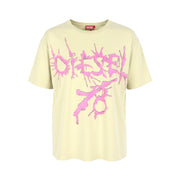 DIESEL T-Boxt-R28 Men T-Shirt L Colourful Graphics Print Short Sleeved