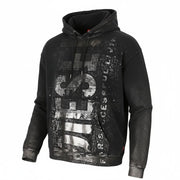 DIESEL S-Boxt-Hood-Q6 Men Hoodie M Black Metallic Shiny Relaxed Fit RRP395