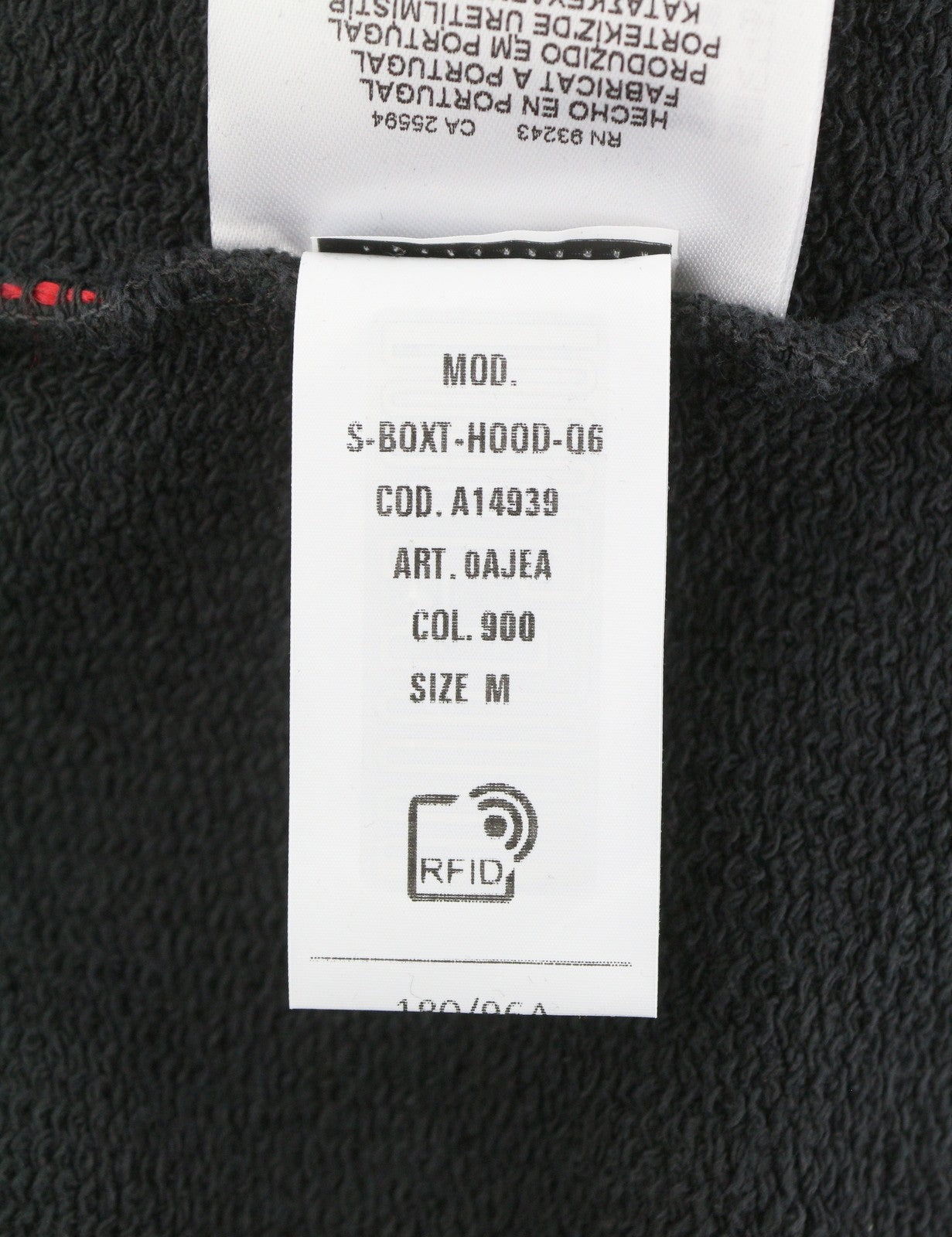 DIESEL S-Boxt-Hood-Q6 Men Hoodie M Black Metallic Shiny Relaxed Fit RRP395