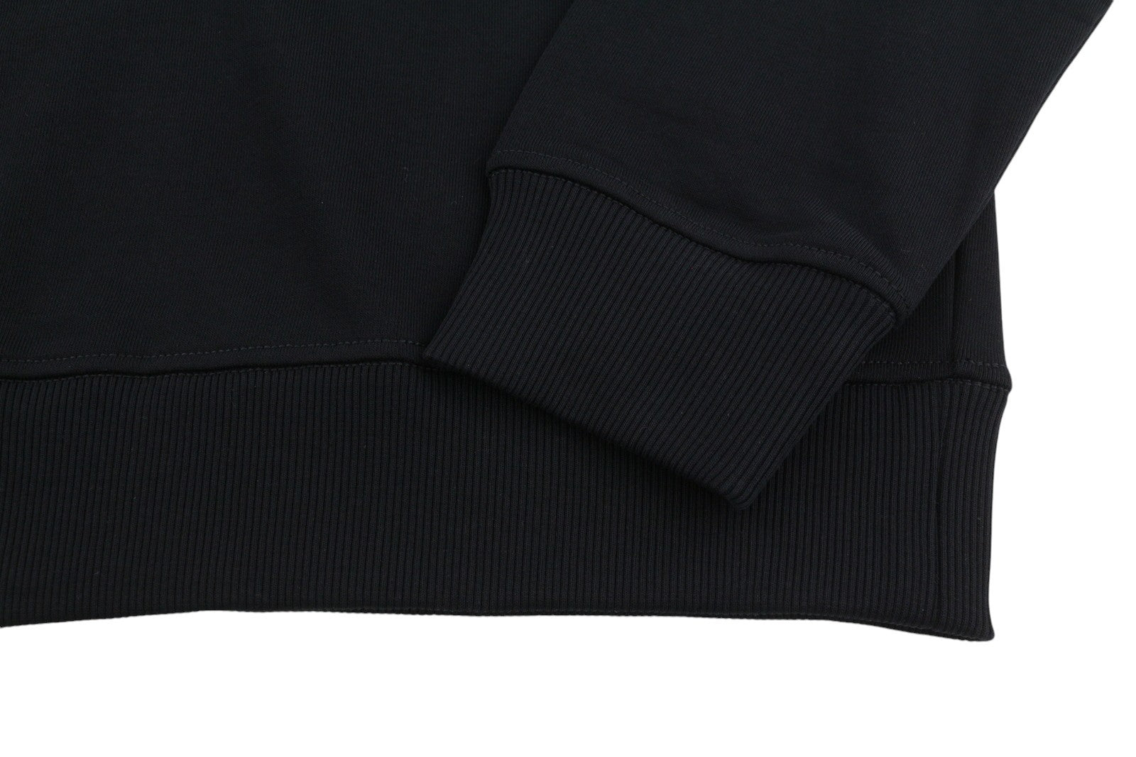 DIESEL Indigo-Out Men Sweatshirt M Black Crew Neck Fluffy Logo Pull On RRP175