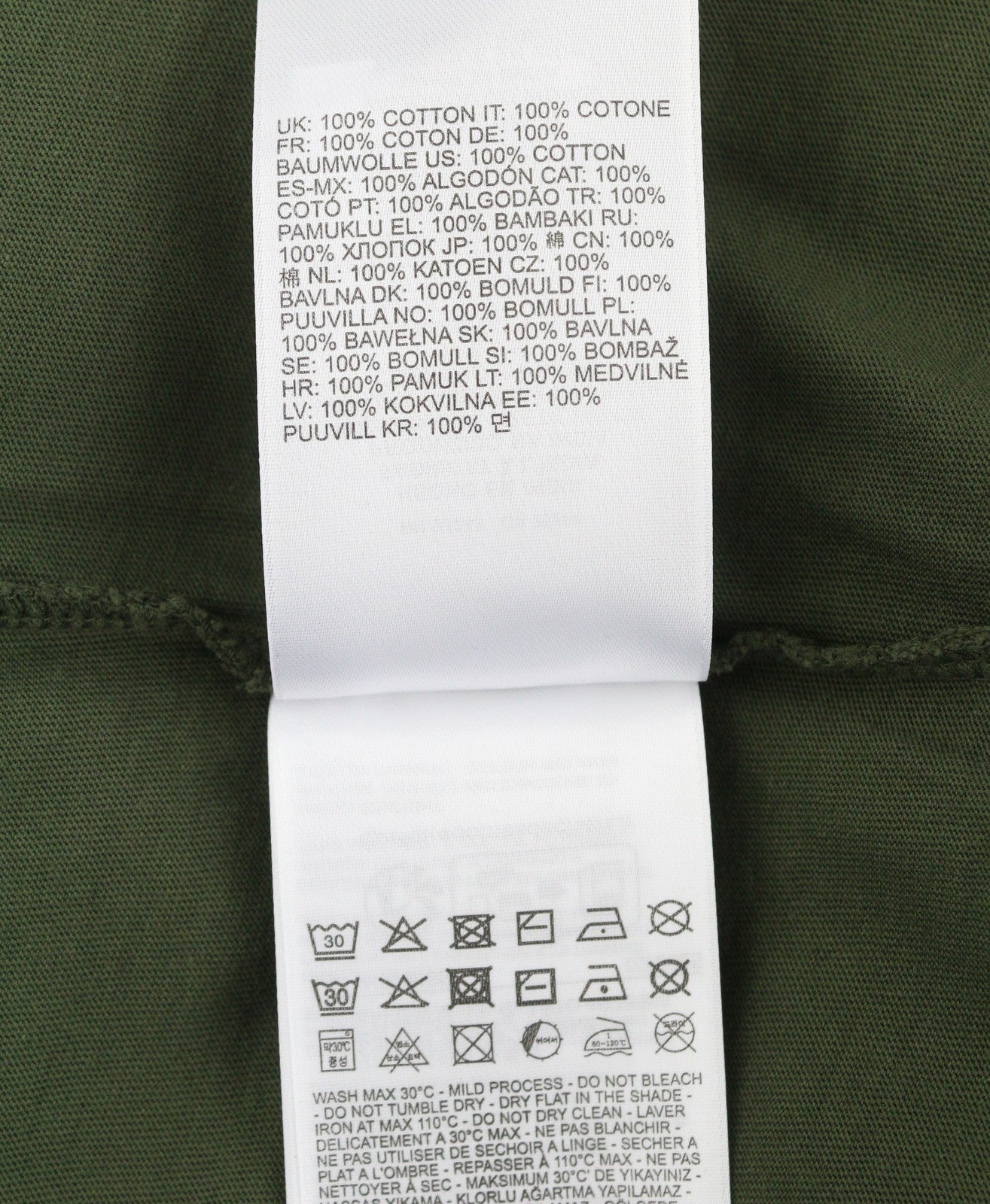 DIESEL T-Wash-Out Men T-Shirt 2XL Green Faded Tricot Oversized Short Sleeved