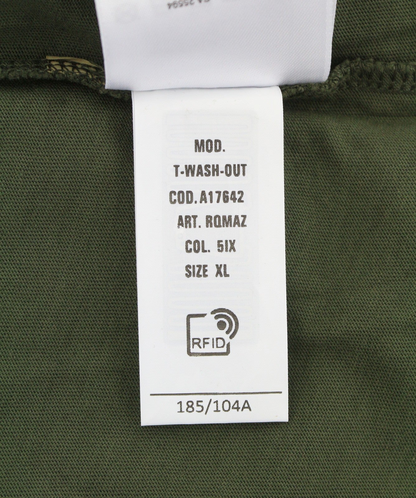 DIESEL T-Wash-Out Men T-Shirt XL Green Faded Tricot Oversized Short Sleeve