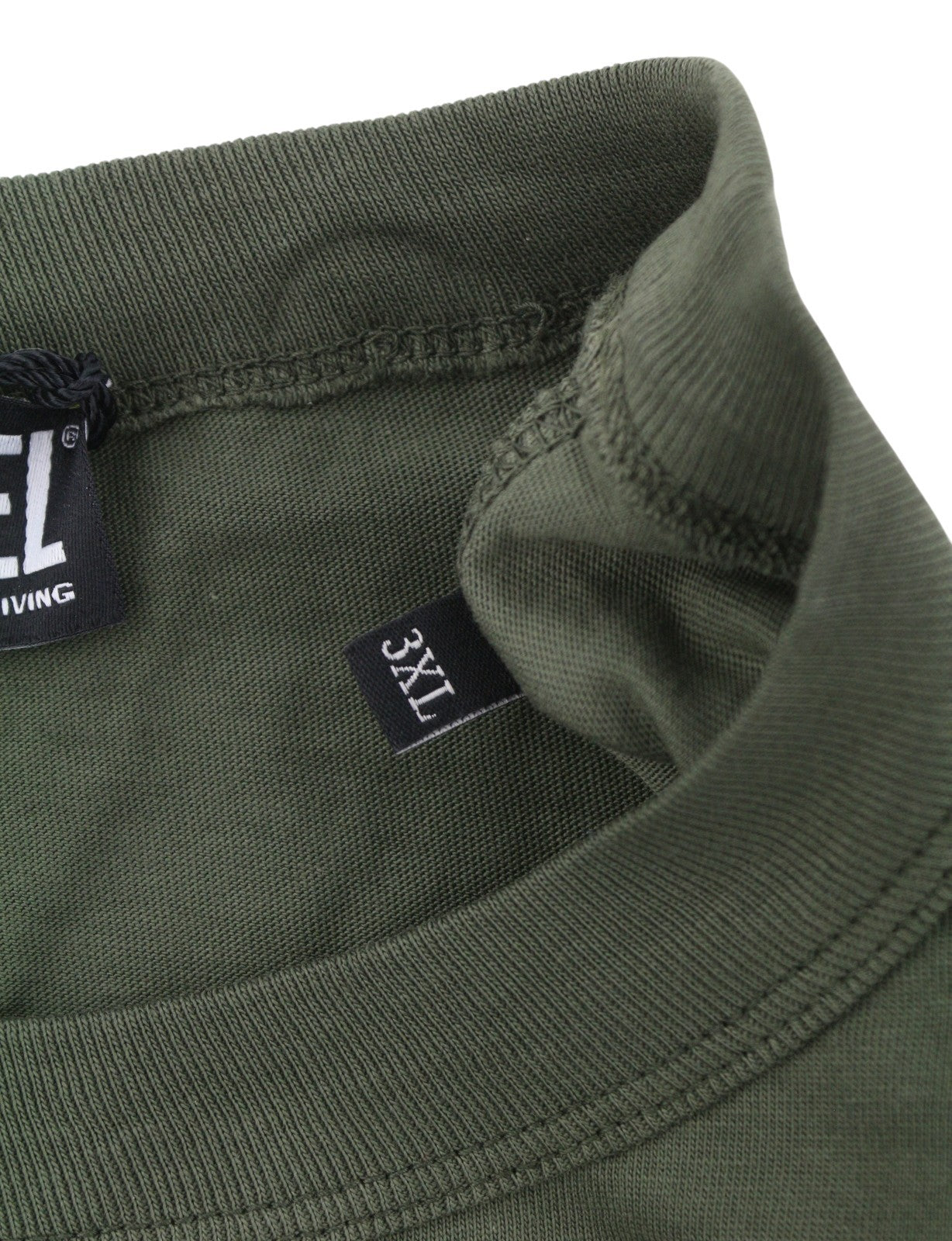 DIESEL T-Wash-Out Men T-Shirt 3XL Green Faded Tricot Oversized Short Sleeve