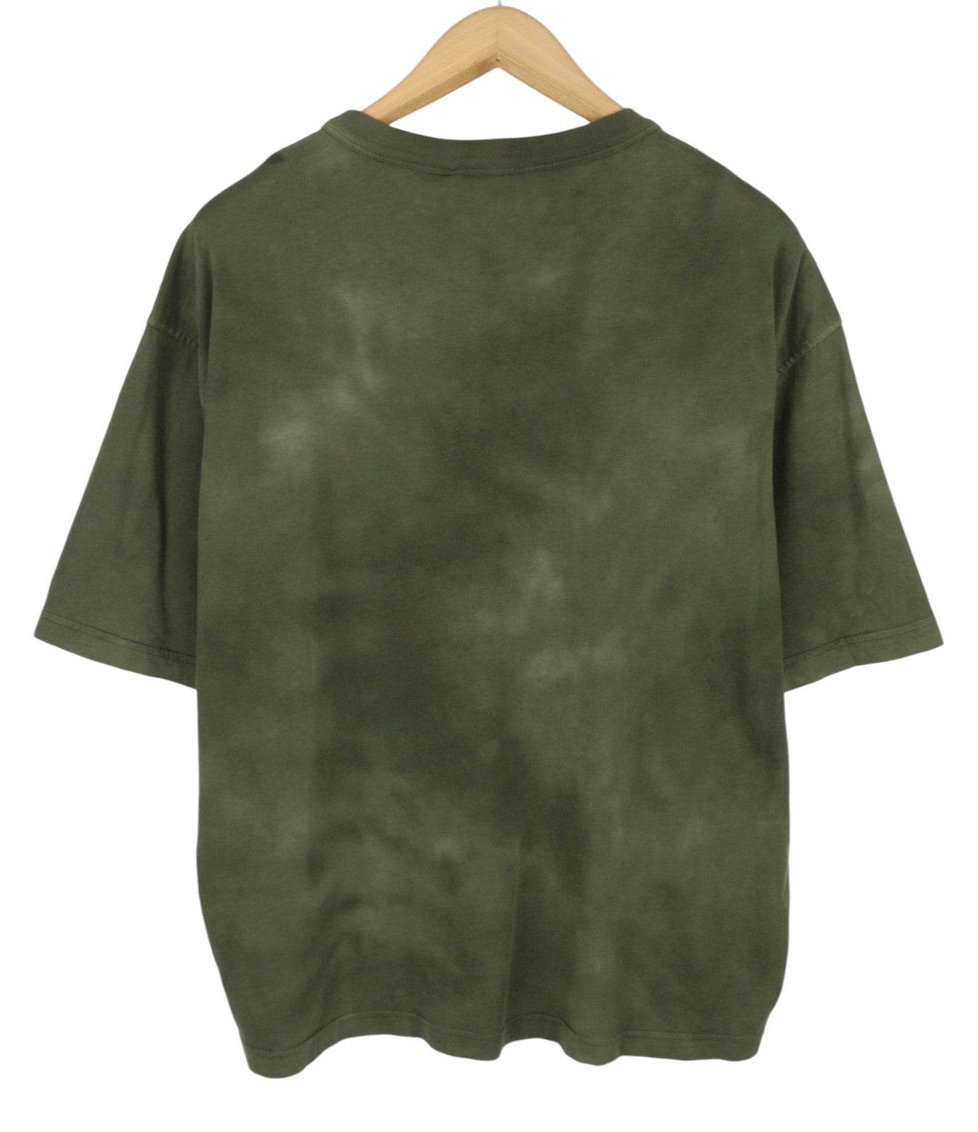 DIESEL T-Wash-Out Men T-Shirt 3XL Green Faded Tricot Oversized Short Sleeve