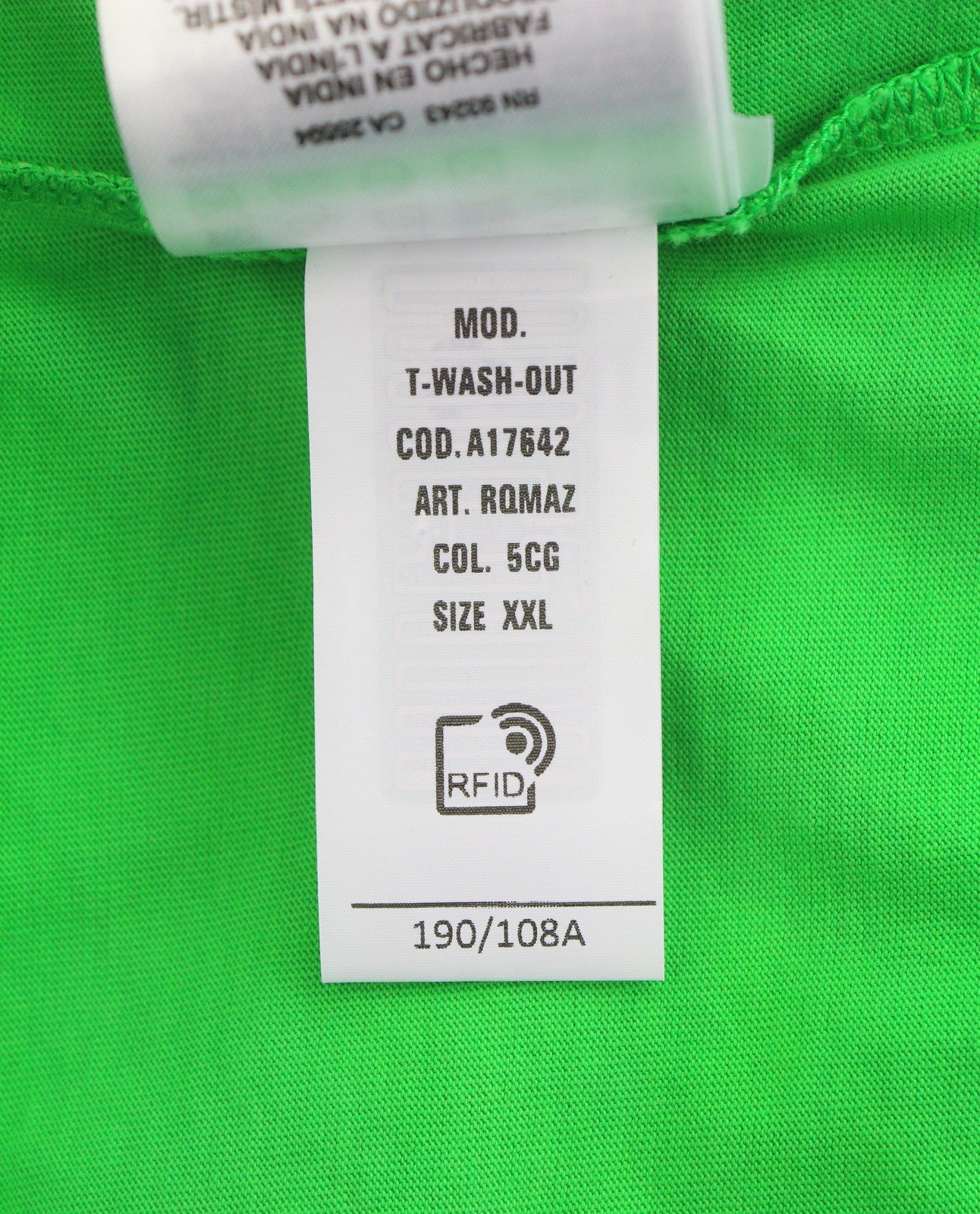 DIESEL T-Wash-Out Men T-Shirt 2XL Green Faded Oversized Crew Neck Short Sleeve