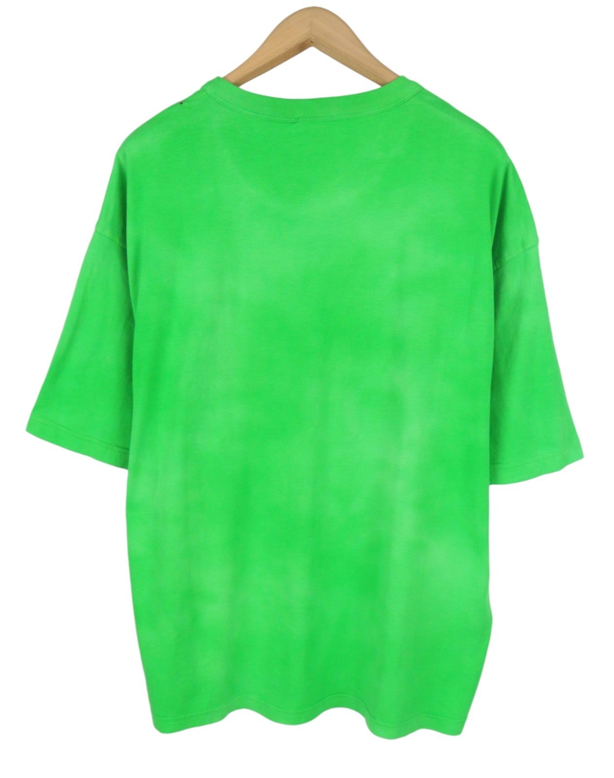 DIESEL T-Wash-Out Men T-Shirt 2XL Green Faded Oversized Crew Neck Short Sleeve
