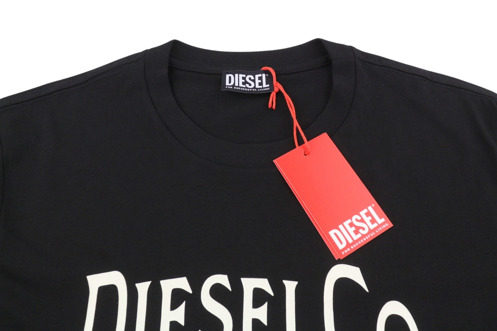 DIESEL T-Diego-Boss Men T-Shirt L Black Tricot Crew Neck Short Sleeved
