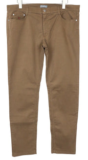 HARMONT & BLAINE Men's Trousers 60 Brown Slim Cotton Stretch Narrow Fit