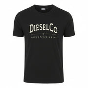 DIESEL T-Diego-Boss Men T-Shirt XL Black Tricot Crew Neck Short Sleeved