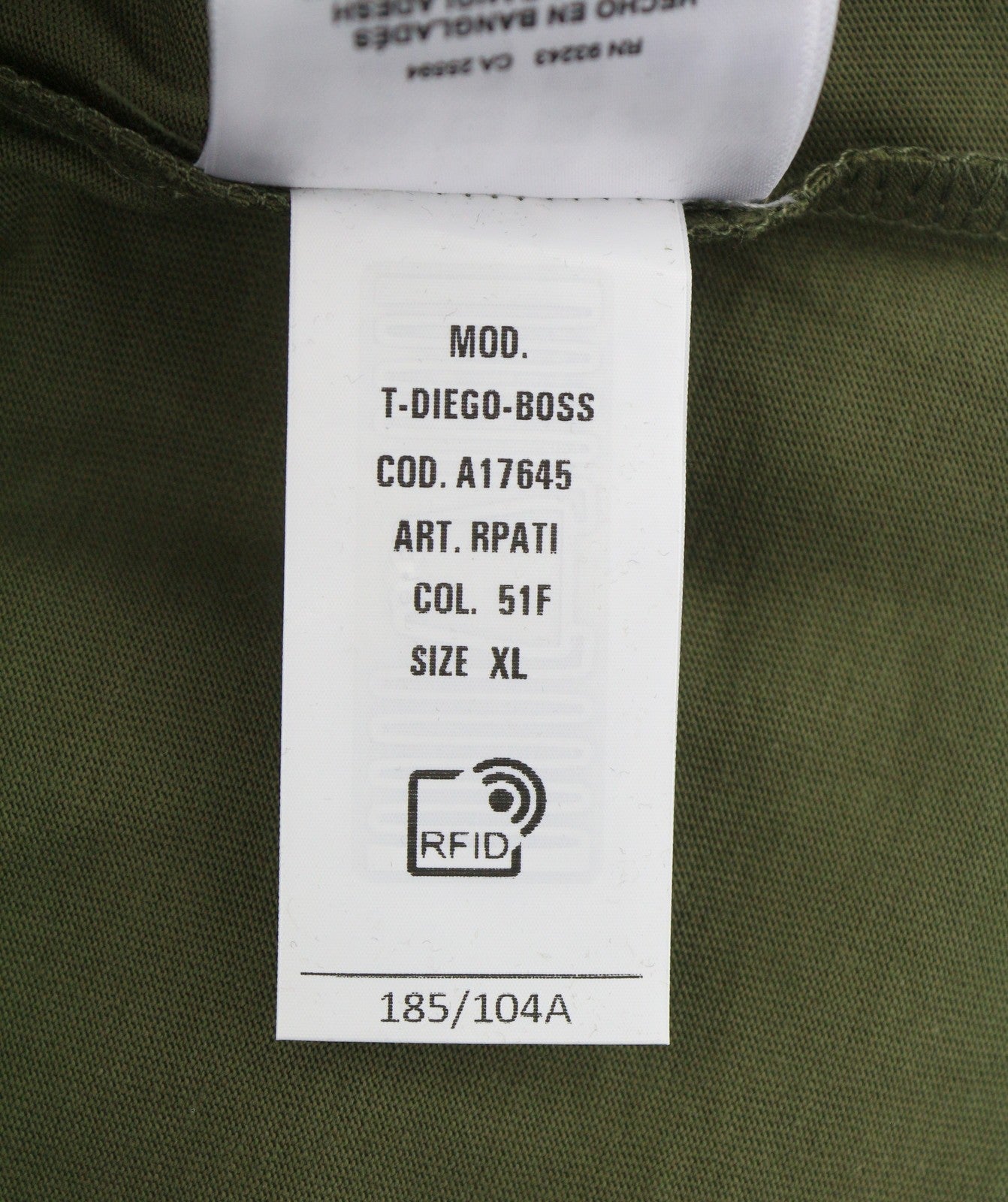 DIESEL T-Diego-Boss Men T-Shirt XL Green Tricot Crew Neck Short Sleeve