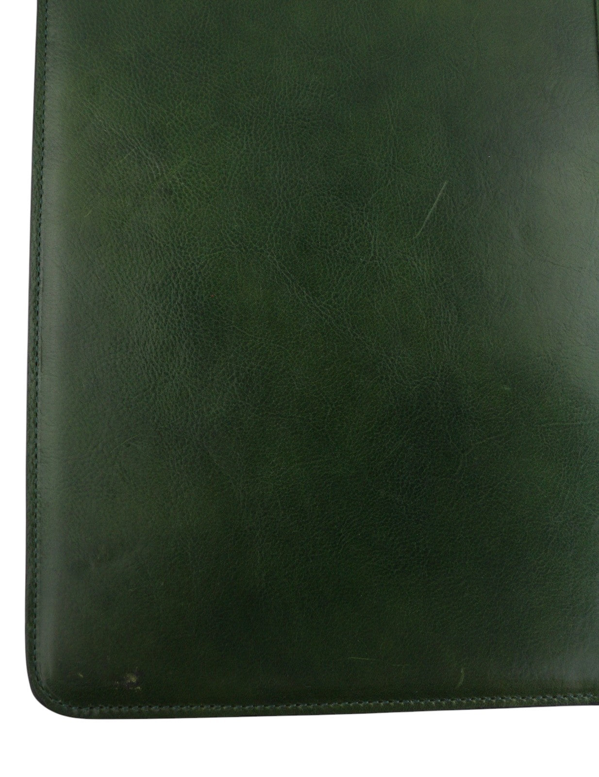 TIME RESISTANCE Candide Men A4 Documents Folder Organizer Green Leather RRP160