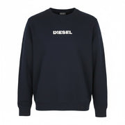 DIESEL S-Girk 250238 OFF Men Sweatshirt M Blue Crew Neck Long Sleeve Pull On