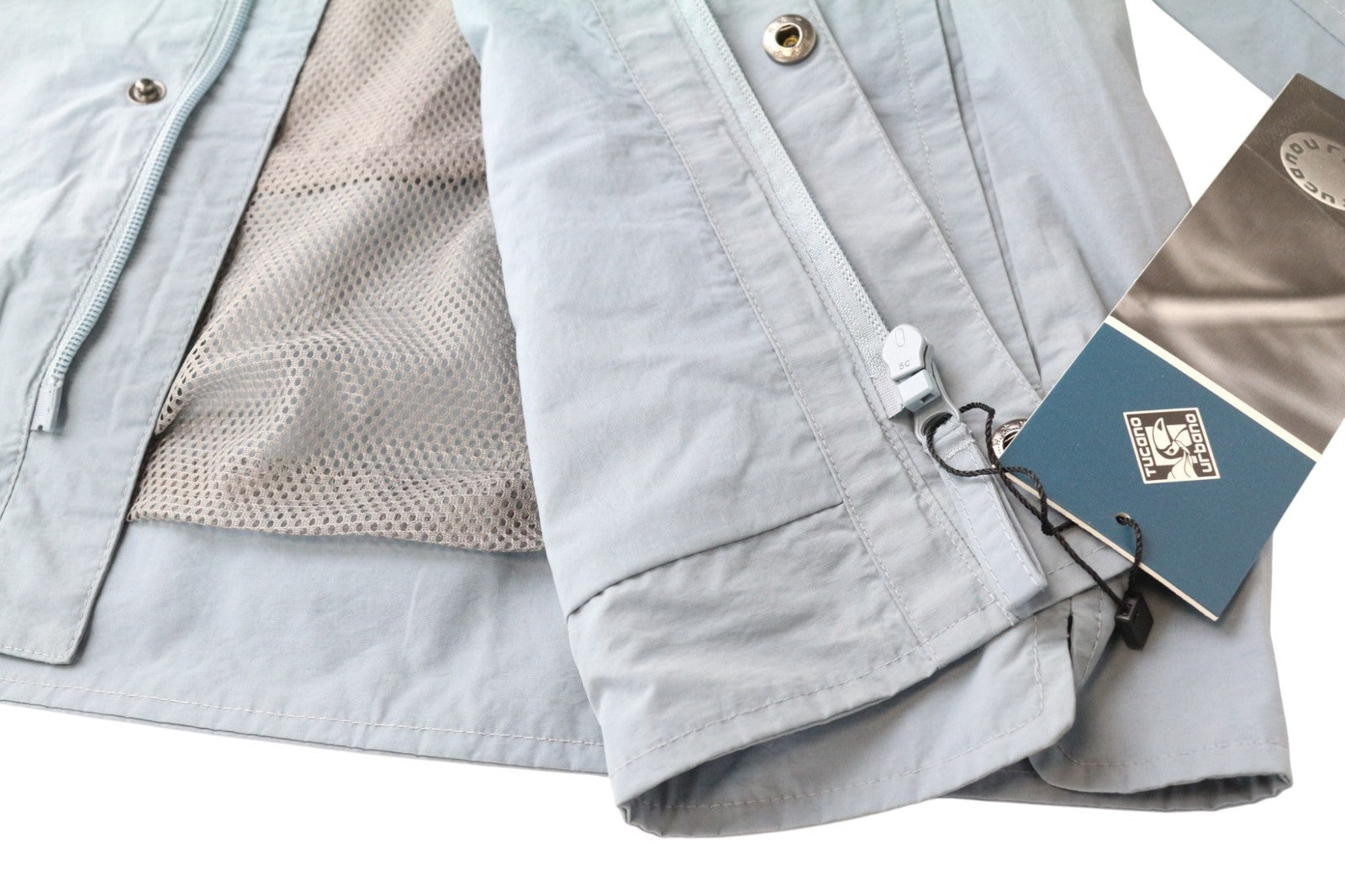 TUCANO URBANO Albertina Women's Hooded Jacket EU38 Blue Cotton Blend Windbreaker