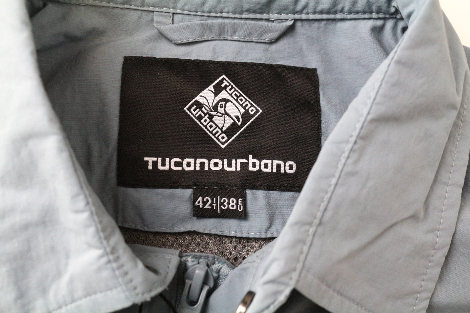 TUCANO URBANO Albertina Women's Hooded Jacket EU38 Blue Cotton Blend Windbreaker