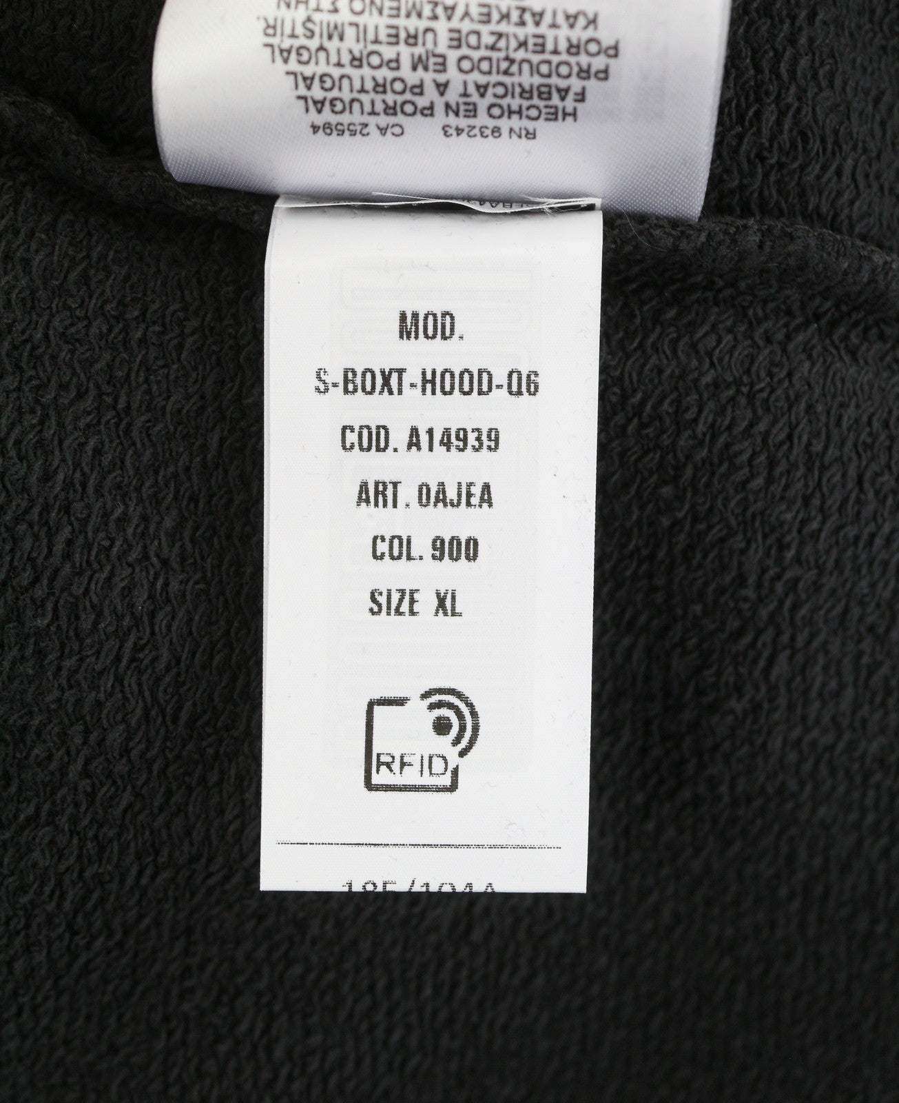 DIESEL S-Boxt-Hood-Q6 Men Hoodie XL Black Metallic Shiny Relaxed Fit RRP395