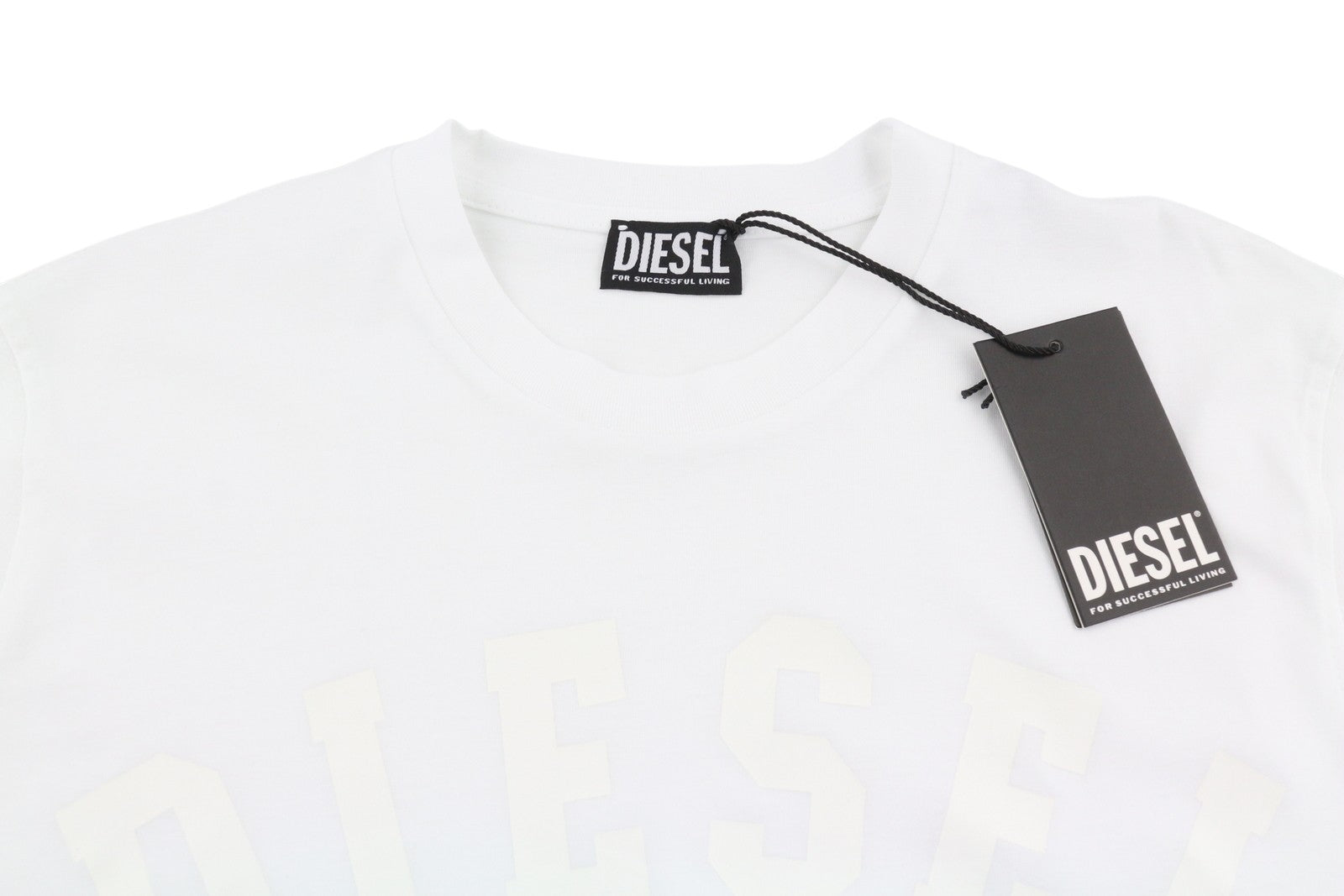 DIESEL T-Just 260141 OFF Men T-Shirt L White Crew Neck Tricot Short Sleeve