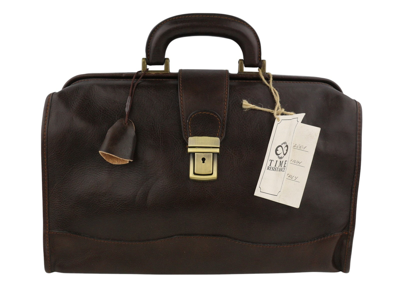 TIME RESISTANCE David Copperfield Women Bag Brown Leather Doctor Briefcase