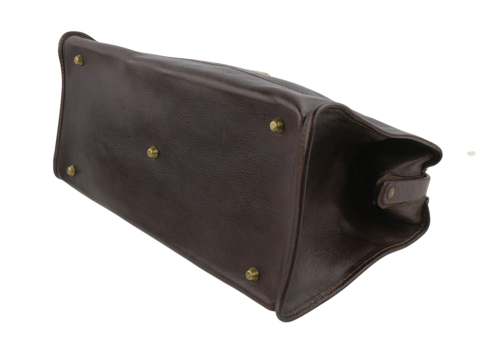 TIME RESISTANCE David Copperfield Women Bag Brown Leather Doctor Briefcase
