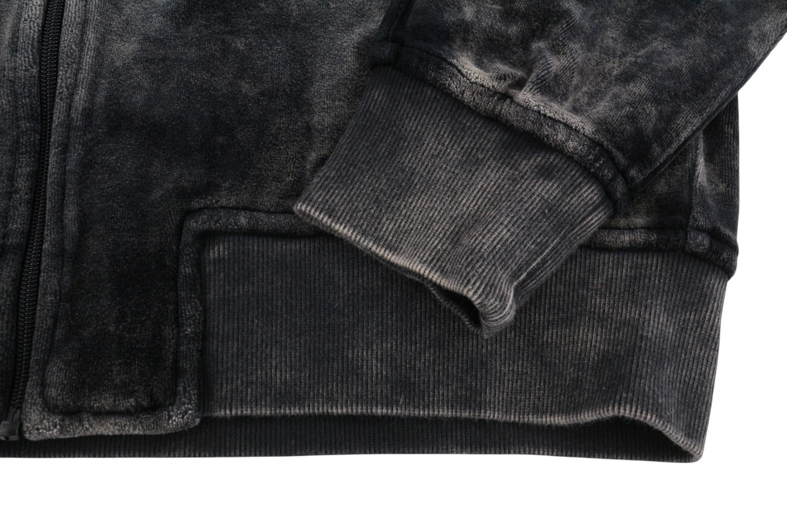 DIESEL S-Raband Men Sweatshirt L Black Faded Full Zip Track Top RRP325