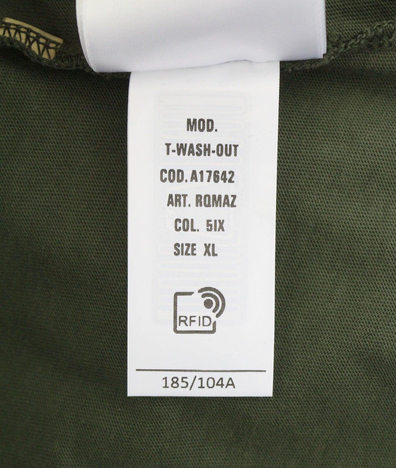 DIESEL T-Wash-Out Men T-Shirt XL Green Faded Tricot Oversized Short Sleeved