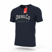 DIESEL T-Diego-Boss Men T-Shirt XL Blue Tricot Crew Neck Short Sleeved