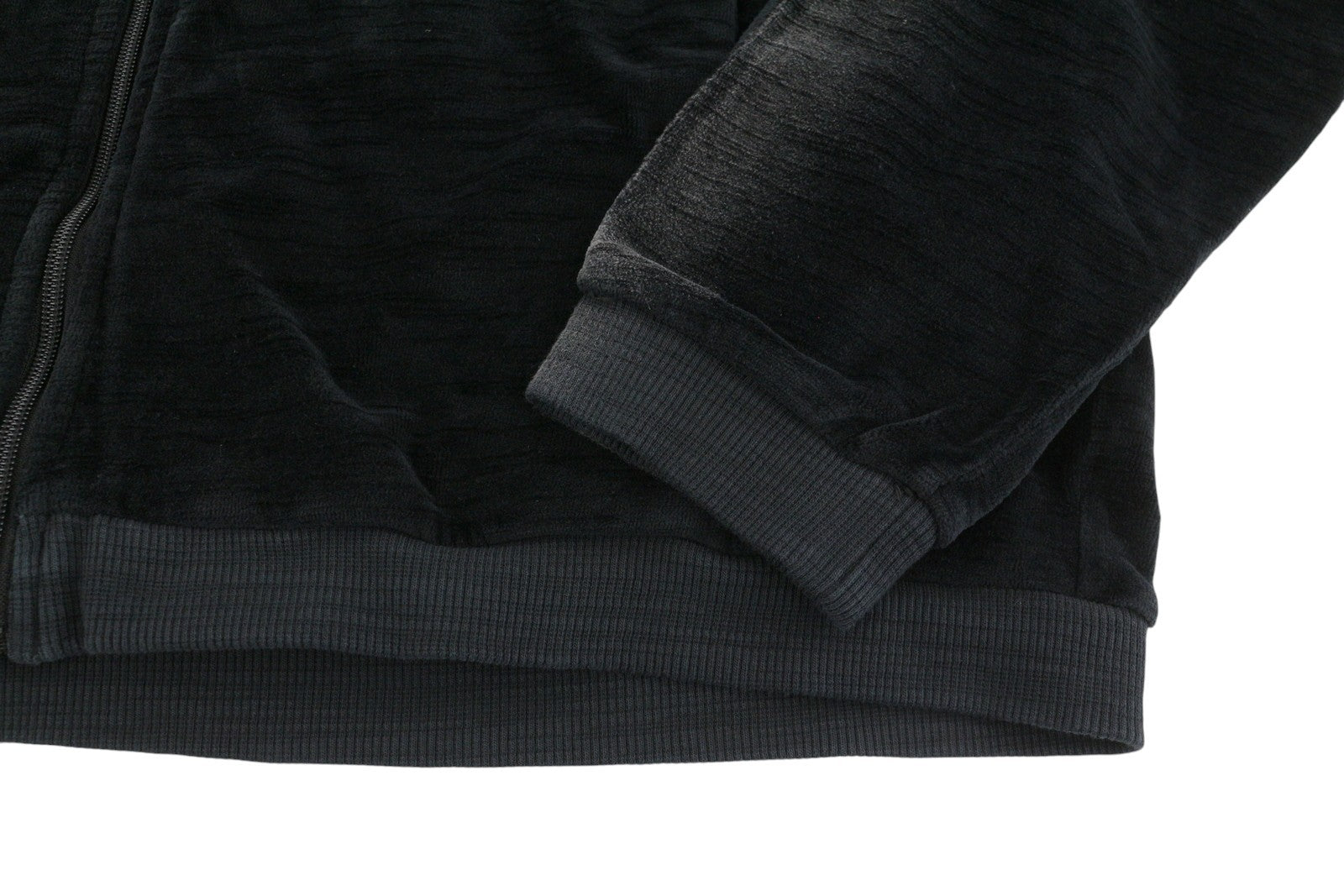 DIESEL S-Olock-Band Men Sweatshirt L Black Faded Velvet Look High Neck RRP295