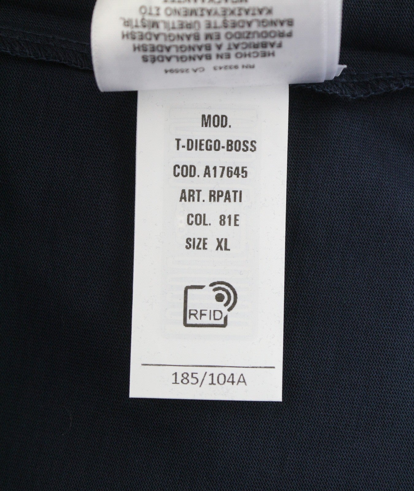 DIESEL T-Diego-Boss Men T-Shirt XL Blue Tricot Crew Collar Short Sleeved