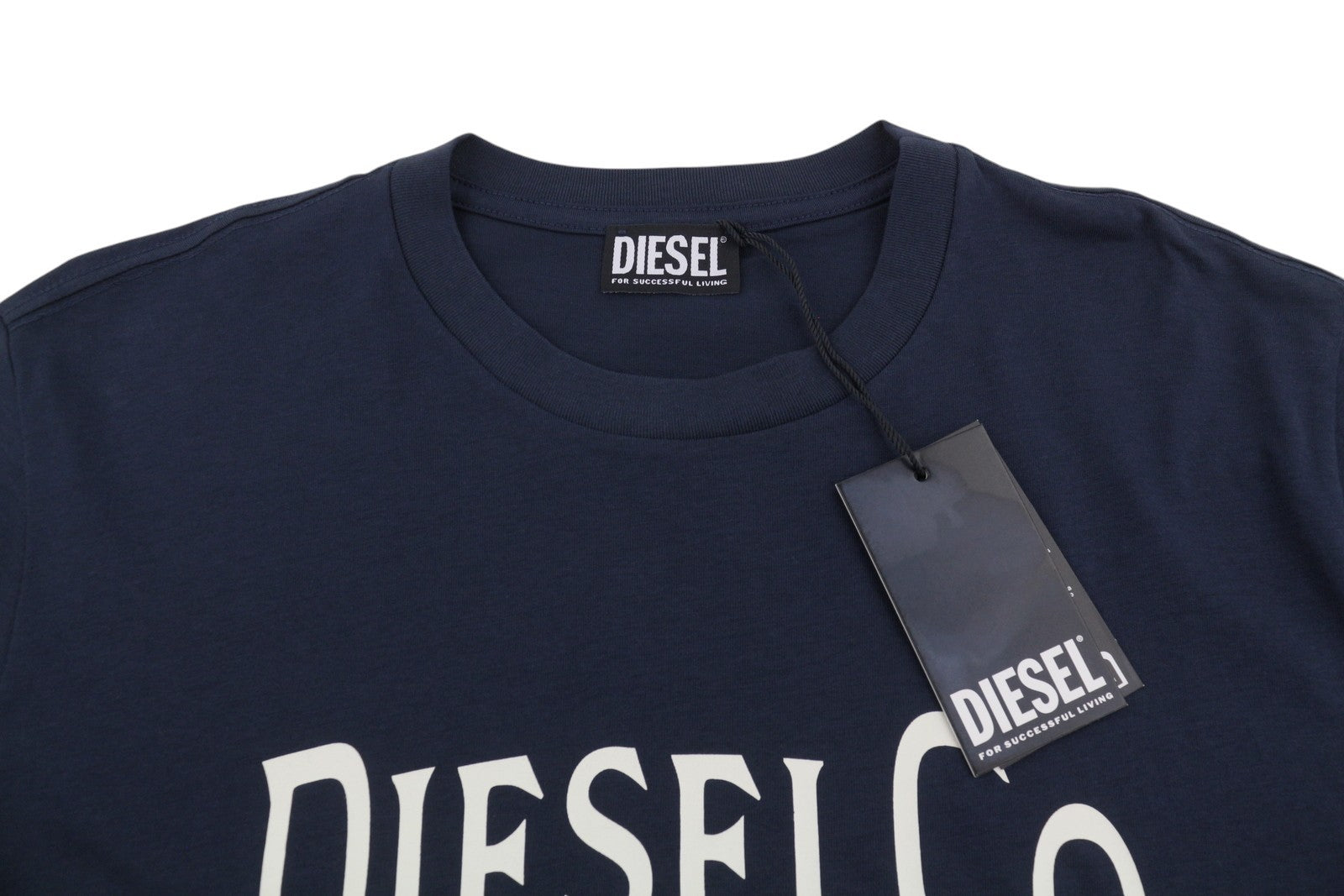 DIESEL T-Diego-Boss Men T-Shirt XL Blue Tricot Crew Collar Short Sleeved