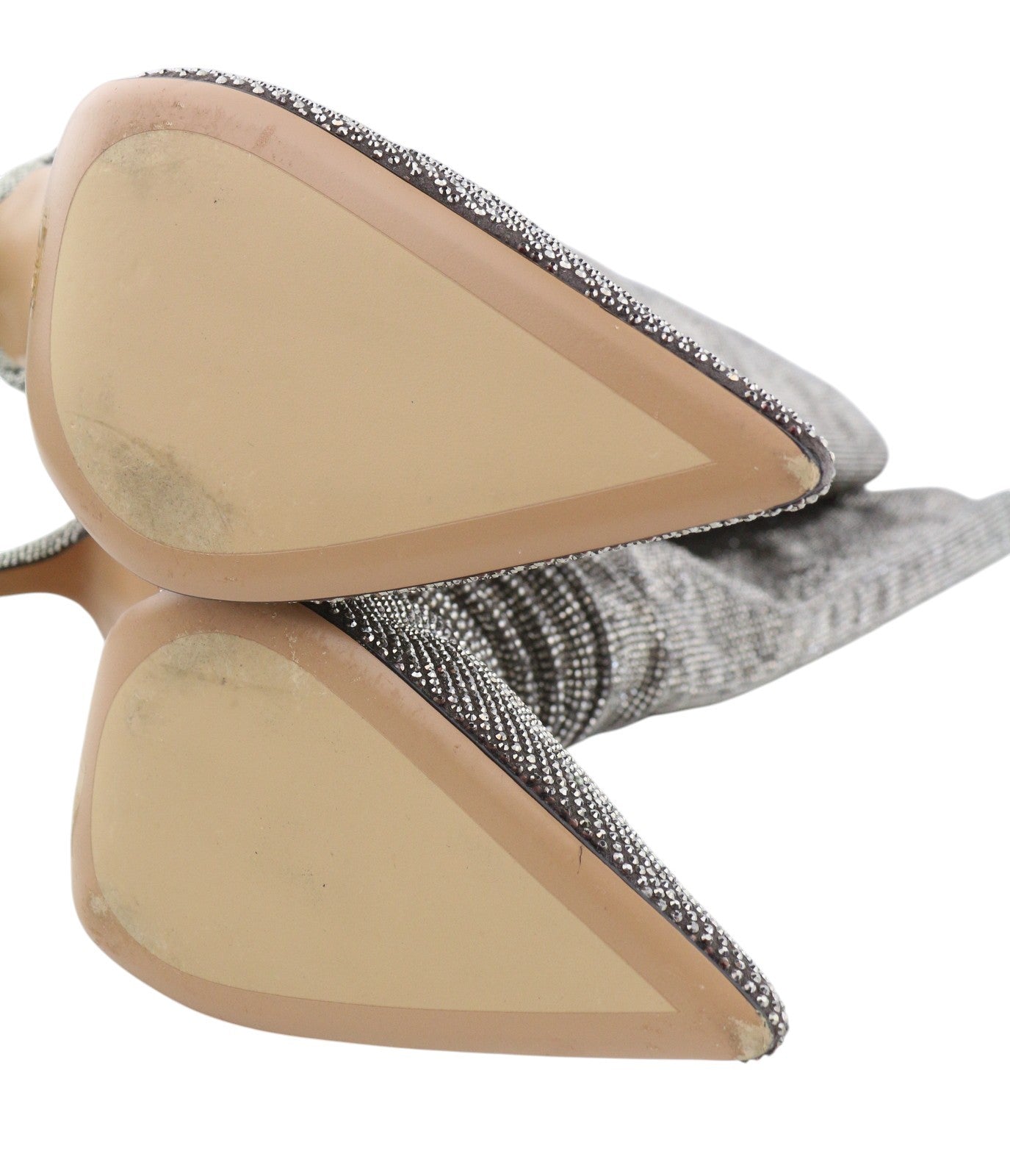 LOLA CRUZ Lievin Women Heels EU40 Grey Leather Glitter Shiny Crinkled RRP425
