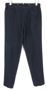 SUITSUPPLY Jort Porto Men's Pleated Trousers UK30R Navy Pure Cotton Classic