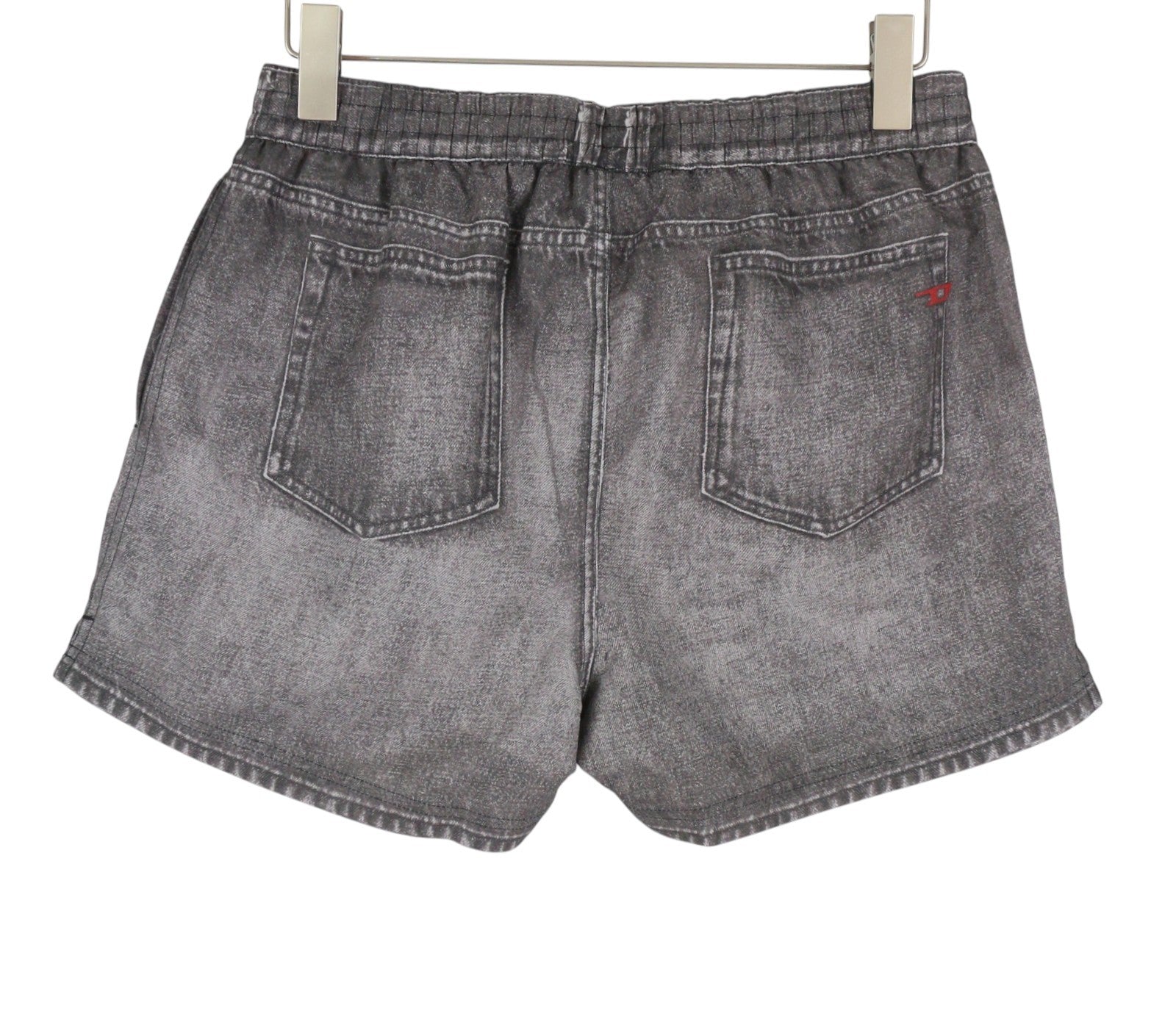 DIESEL BMBX-KEN-37 Boxers Men Swimwear L Grey Denim Effect Mesh Inner RRP125