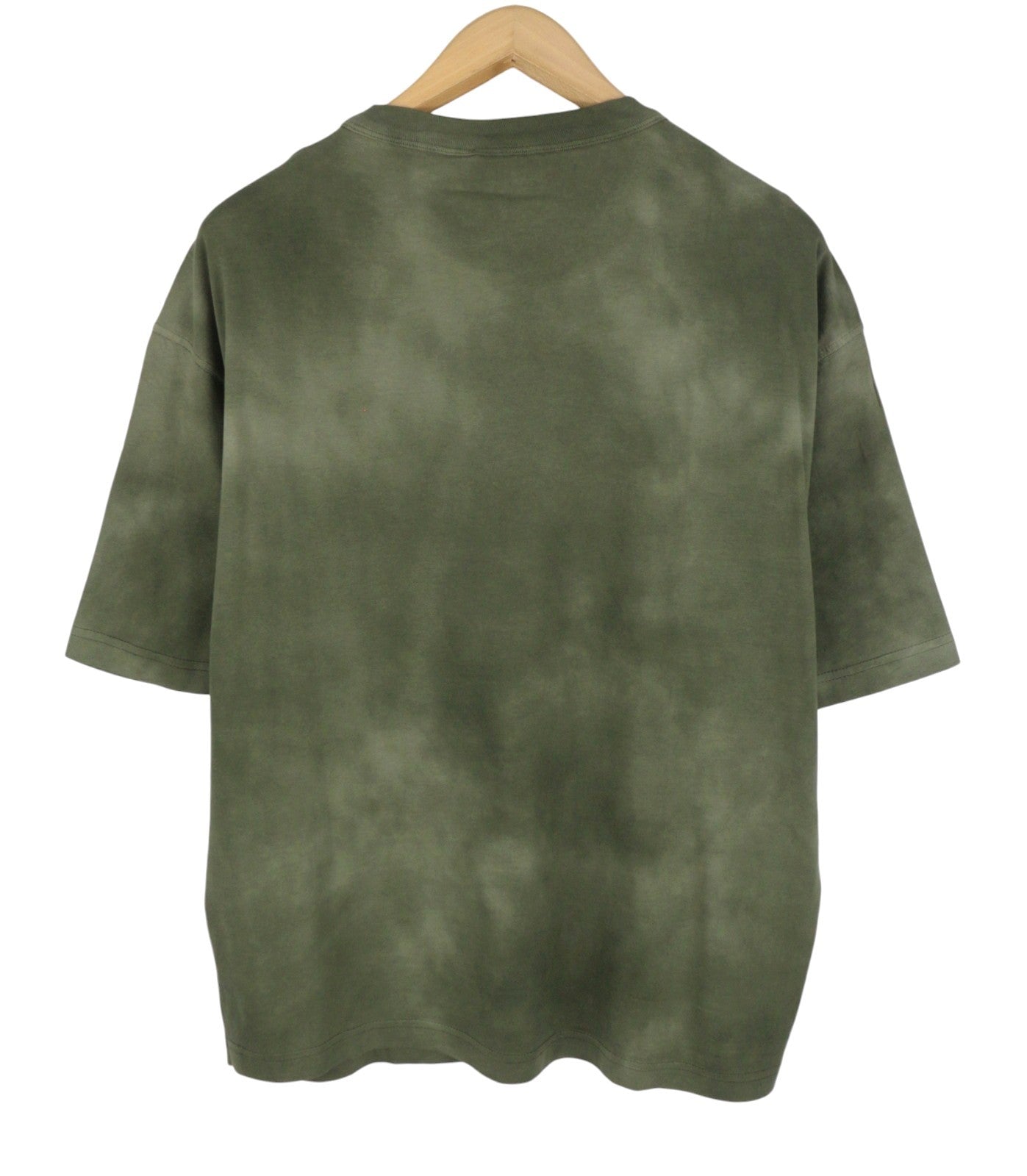 DIESEL T-Wash-Out Men T-Shirt M Green Faded Tricot Oversized Short Sleeve