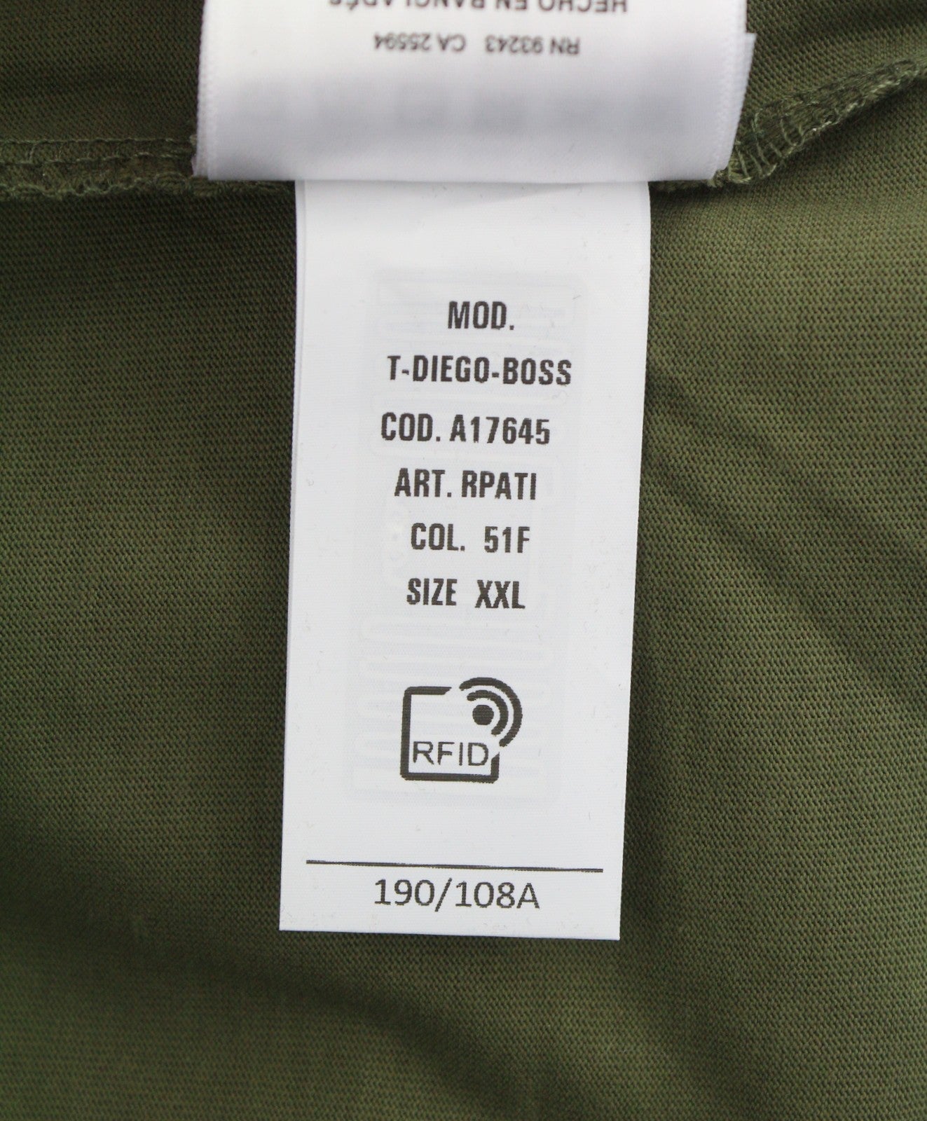 DIESEL T-Diego-Boss Men T-Shirt 2XL Green Tricot Crew Neck Short Sleeved