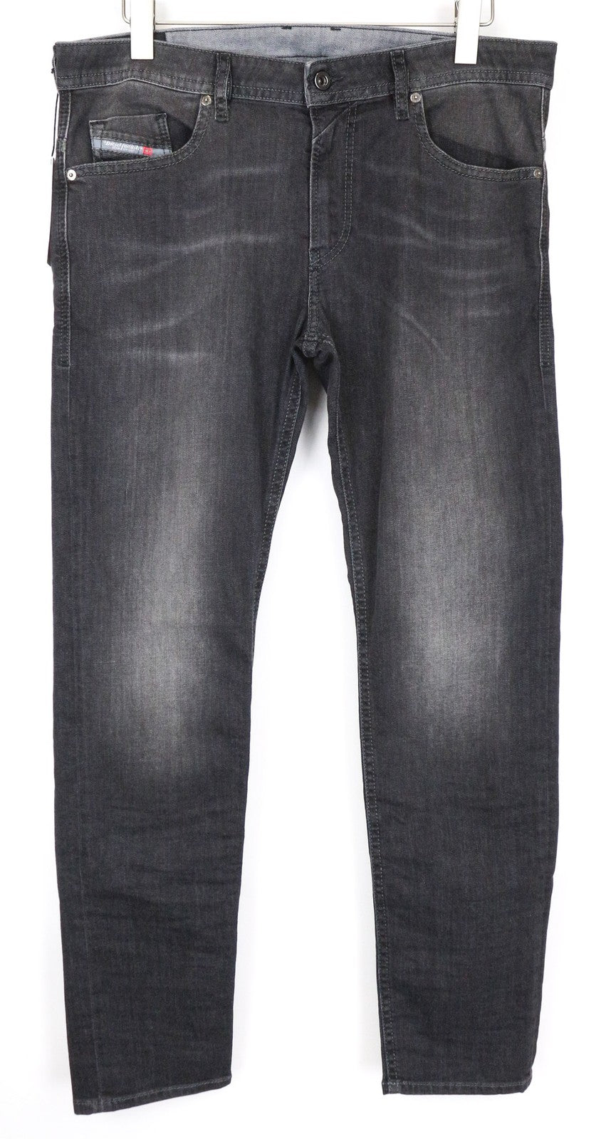 DIESEL Thommer 0687J Men's Slim Skinny Jeans W34/L32 Grey Washed Stretch Denim