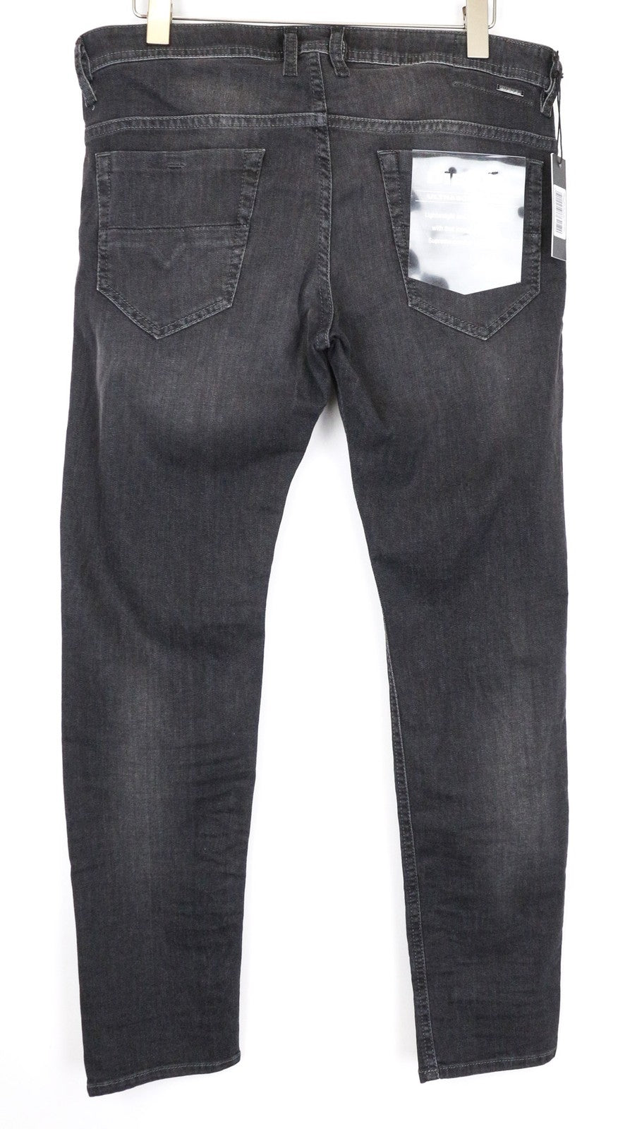 DIESEL Thommer 0687J Men's Slim Skinny Jeans W34/L32 Grey Washed Stretch Denim