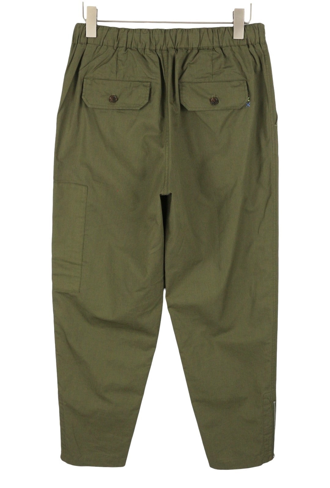 SCOTCH & SODA Men Trousers W31 Green Elastic Waist Zip Hems