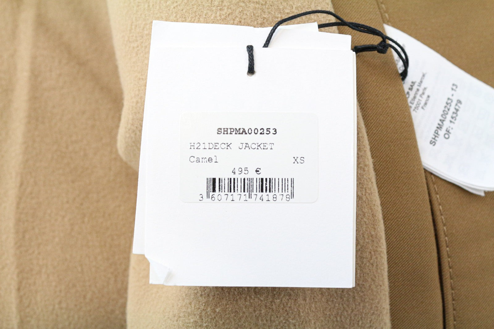 SANDRO Men Jacket XS Camel Brown Parka Hooded Classic Buttoned Lined Deck Cotton