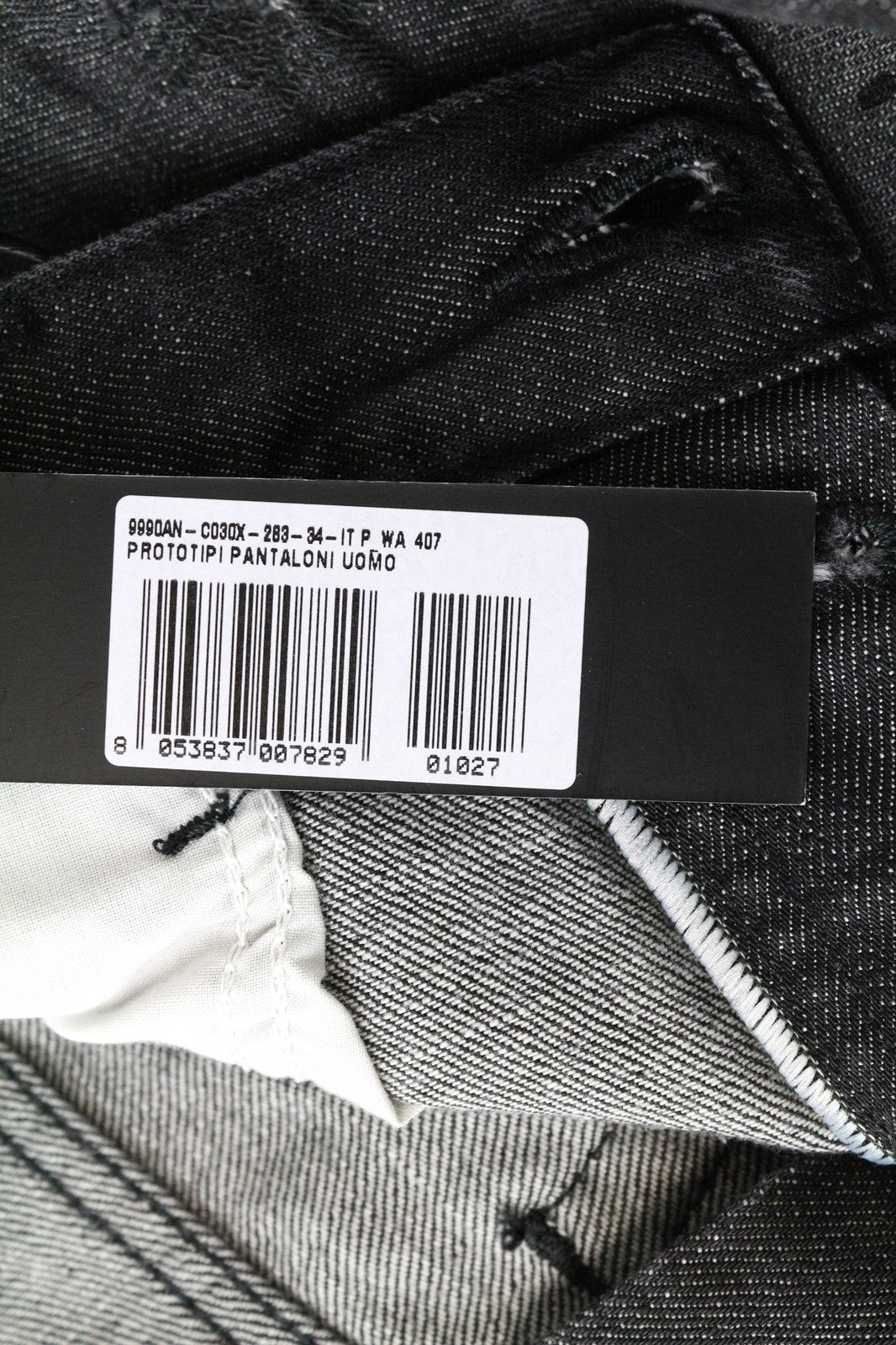 DIESEL Mharky 083AB Men's Grey Slim Skinny Jeans W34 Painted Distressed Wash