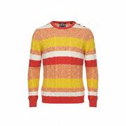 SCOTCH & SODA Ams Couture Men Jumper M Orange Cotton Striped Knitted Sweater