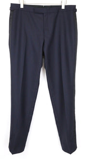 SUITSUPPLY Jort Washington Tux Men's Trousers UK46R Navy Pure Wool Pleated Pants