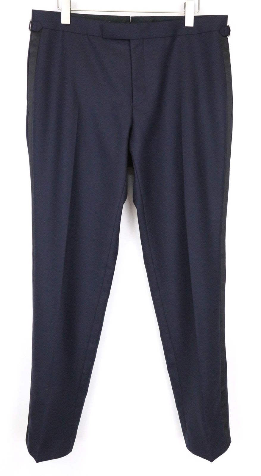 SUITSUPPLY Jort Washington Tux Men's Trousers UK46R Navy Pure Wool Pleated Pants