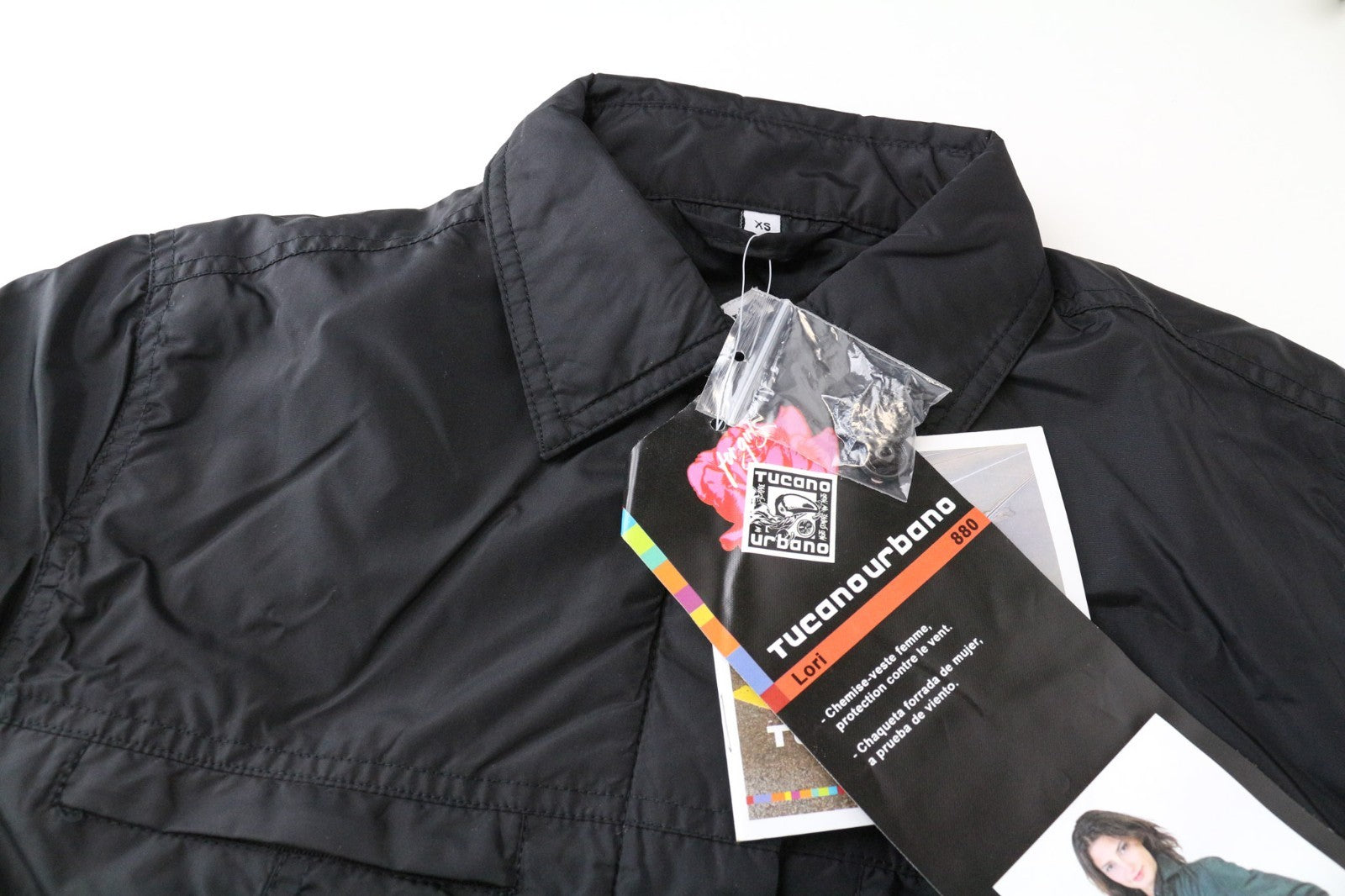 TUCANO URBANO Lori Women Jacket XS Black Windproof Lined Moto Single-Breasted