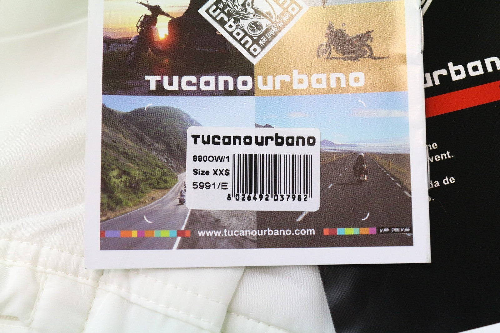 TUCANO URBANO Lori Women Jacket 2XS Off-White Windproof Moto Single-Breasted