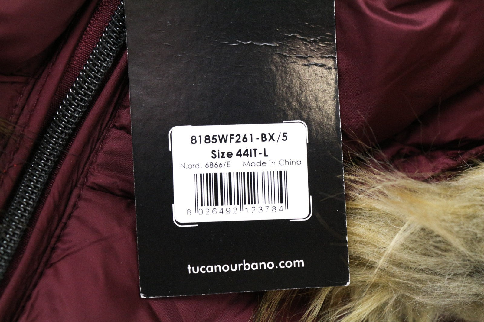 TUCANO URBANO Furbet Women Jacket L Red Water-Repellent Windproof Hooded