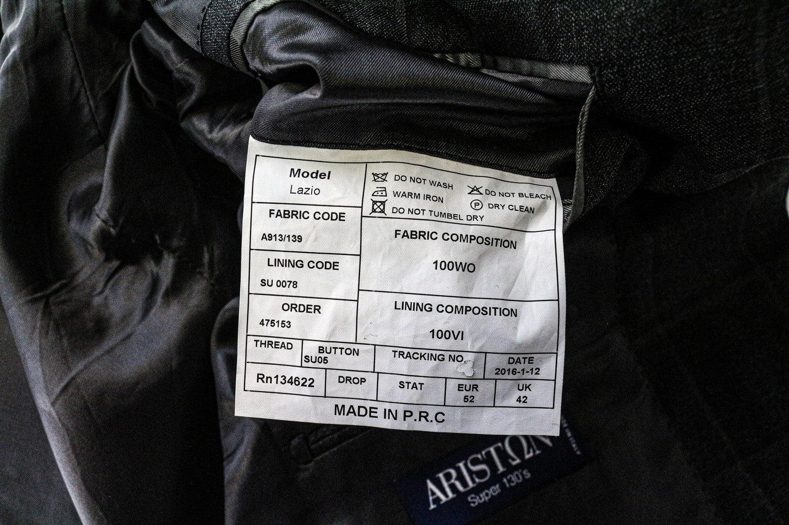 SUITSUPPLY Lazio Men's Blazer UK42 Grey Pure Wool Checked Formal Single-Breasted