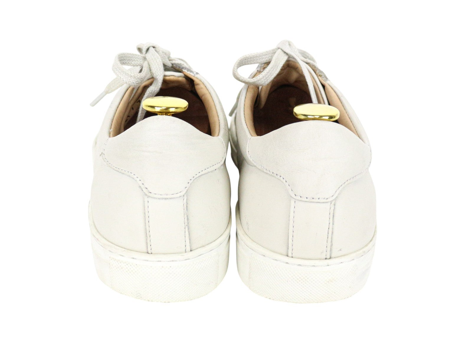 SUITSUPPLY Men Trainers EU41 Beige Greyish Leather Low-Top Casual Sneakers