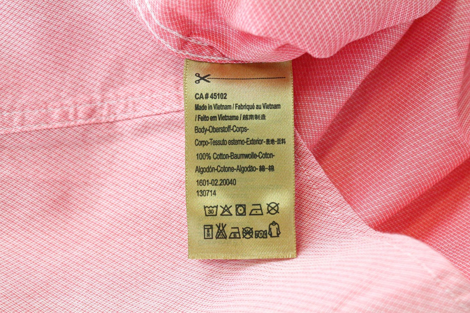 SCOTCH & SODA Ams Couture Men Shirt S Pink Pure Cotton Slim Fit Long Sleeved