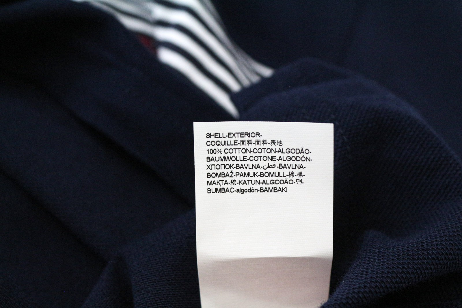 DESIGUAL Tepit Men T-Shirt L Pure Cotton Navy Patterned Long Sleeved Polo