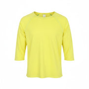 SCOTCH & SODA Ams Blauw Men T-Shirt S/M Yellow Pocketed 3/4 Sleeve Pull On