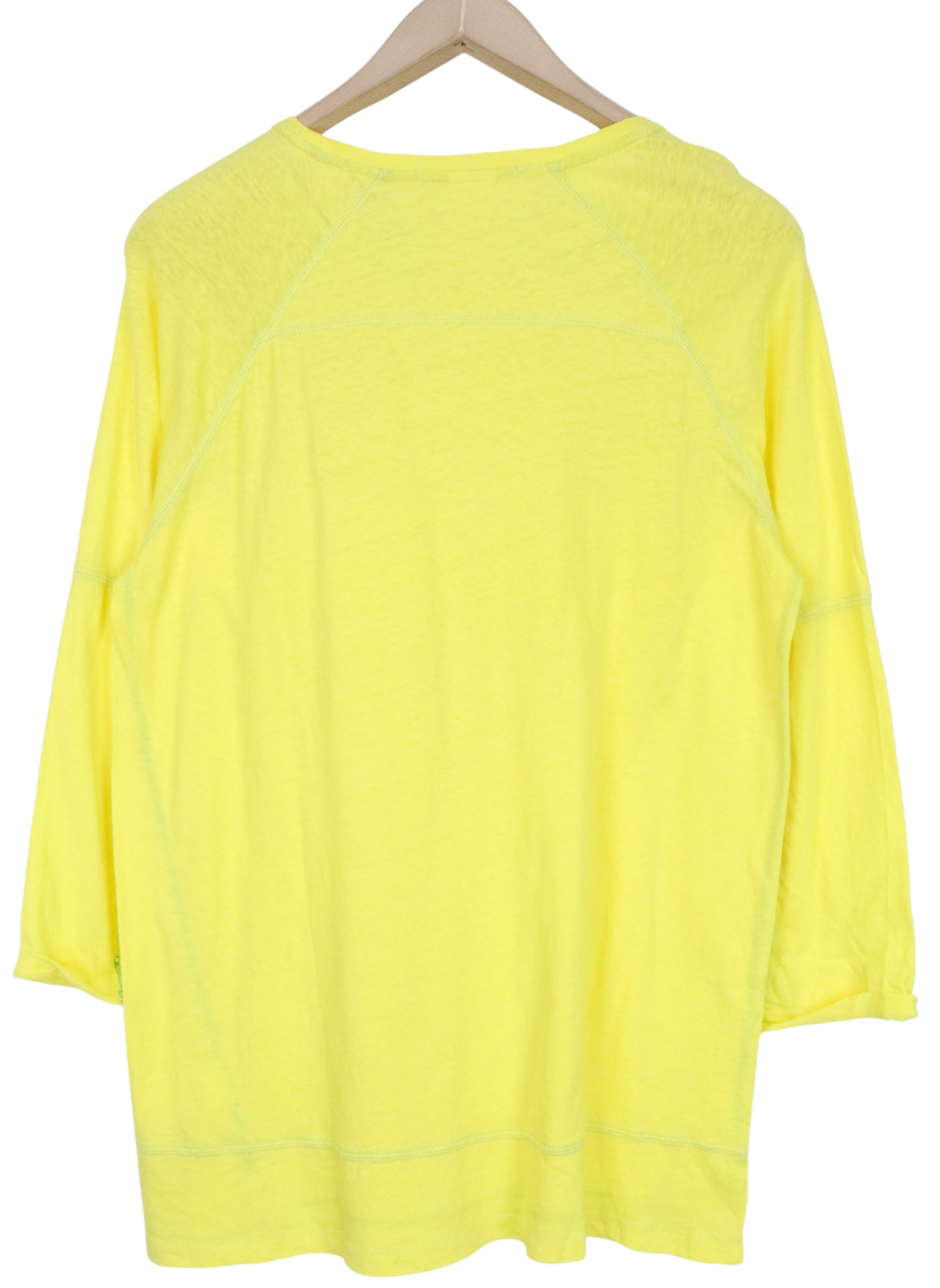 SCOTCH & SODA Ams Blauw Men T-Shirt S/M Yellow Pocketed 3/4 Sleeve Pull On